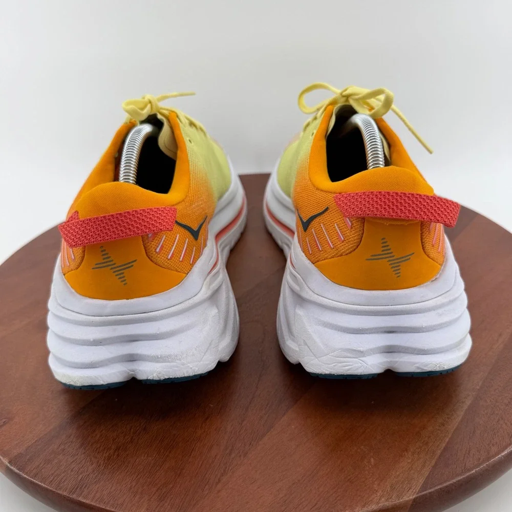 Hoka Bondi X Running Shoes Mens Yellow Pear/Radiant Yellow Carbon Plate 12D*flaw